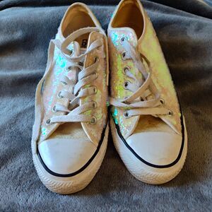 Converse Chuck Taylor All Star Low White Iridescent Sequin 557989C